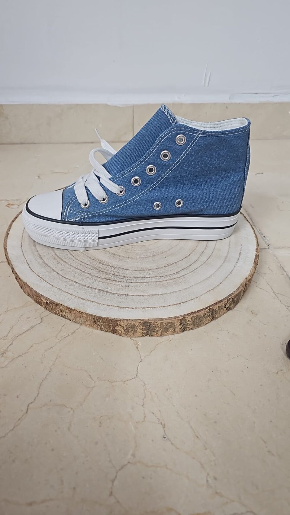 Zapatilla altas jeans de lona